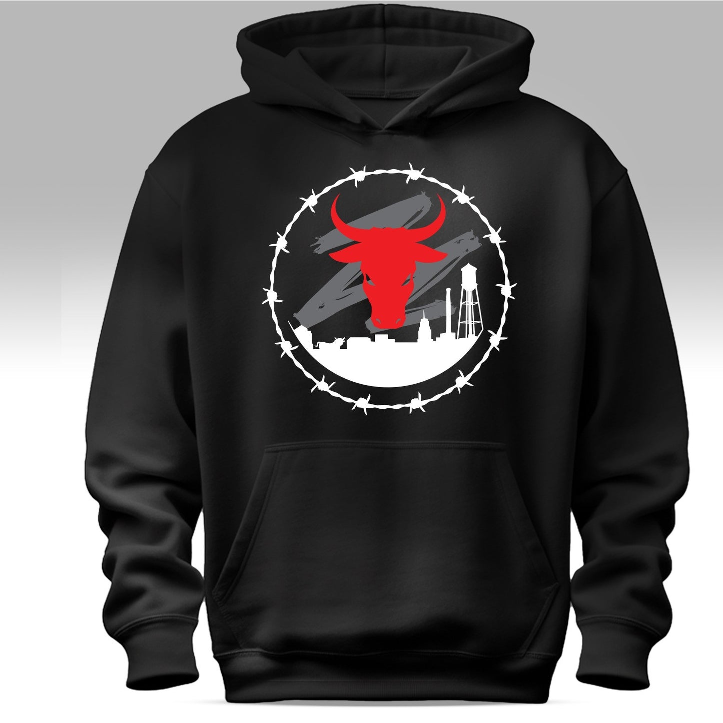 Bob Wire Bull Hoodie